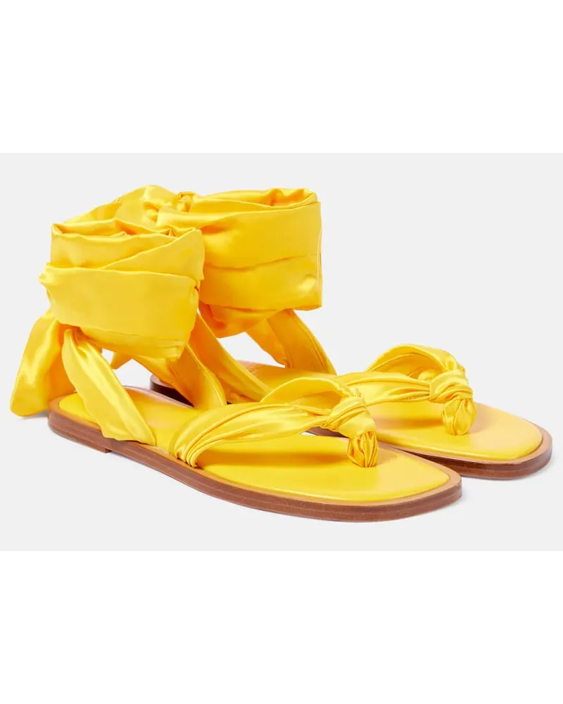 Christian Louboutin Sandali infradito Nilo Du DÃ©sert in raso Giallo
