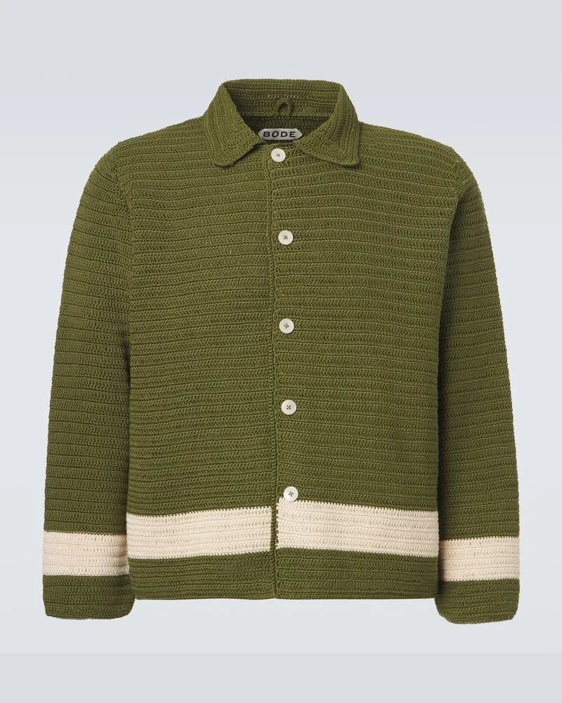 BODE Camicia Marsh in crochet di cotone Verde