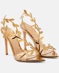 Gianvito Rossi Sandali Flavia in pelle metallizzata Oro