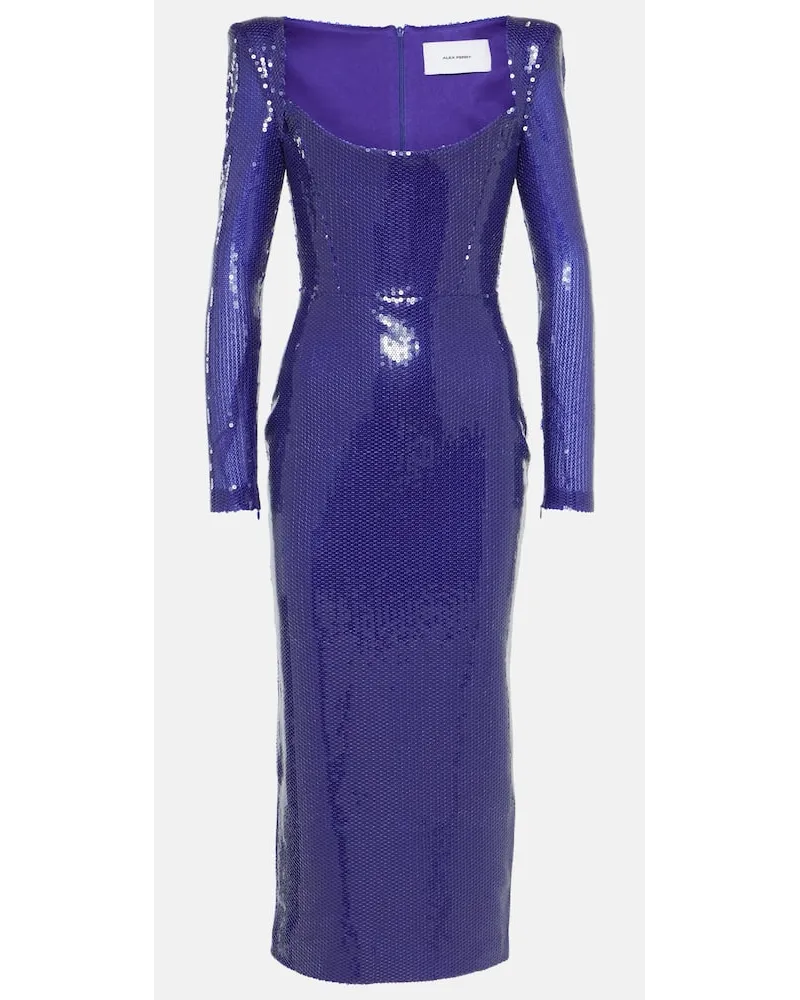 Alex Perry Abito midi con paillettes Blu