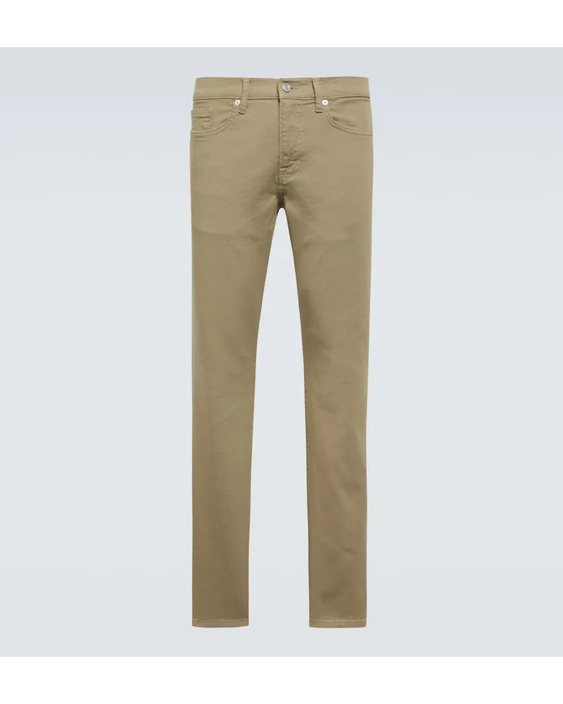 Frame Denim Jeans slim a vita media Grigio