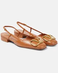 Valentino Garavani Pumps slingback VLogo Signature 20 in pelle Marrone