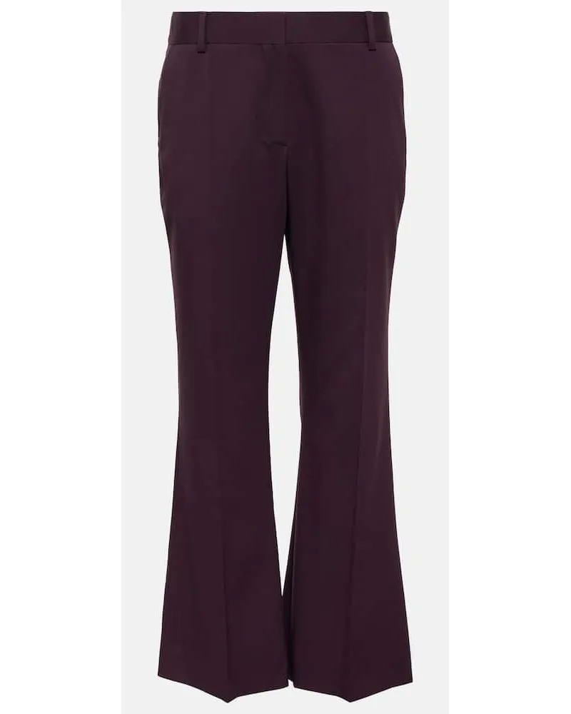 Altuzarra Pantaloni flared Fossett in lana Viola
