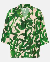 Dries van Noten Camicia con stampa Verde