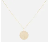 Collana Luck Coin in oro 14kt con diamanti