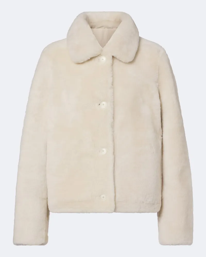 Yves Salomon Giacca in shearling Bianco