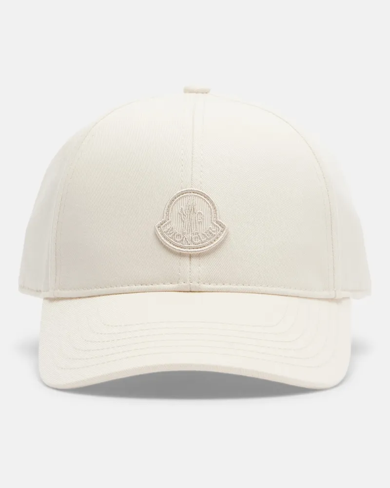 Moncler Cappello da baseball in cotone Bianco