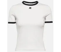 Courrèges T-shirt Reedition in cotone con logo