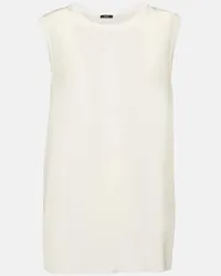 Joseph Tank top in crêpe di seta Bianco