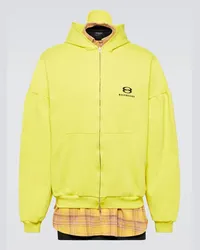 Balenciaga Felpa oversize Unity Sports Icon con cappuccio Giallo