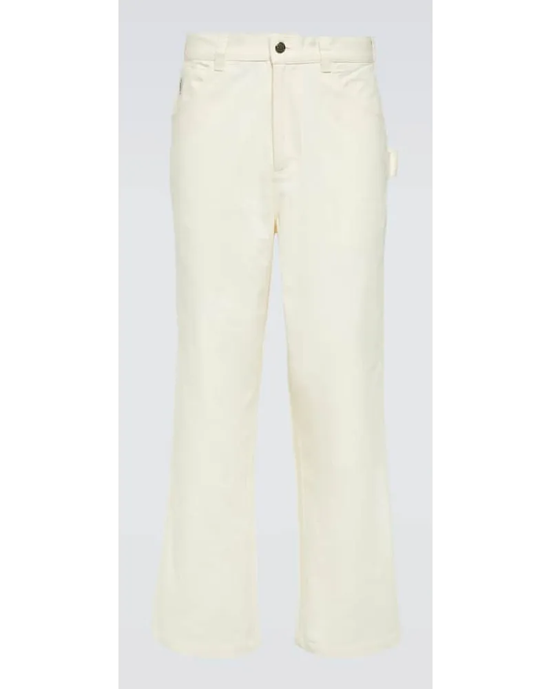 BODE Pantaloni Knolly Brook in cotone Bianco