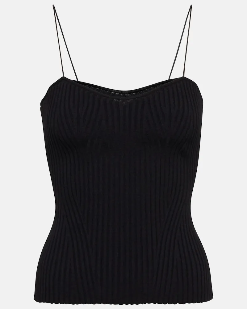 KHAITE Top Ziggy a coste Nero