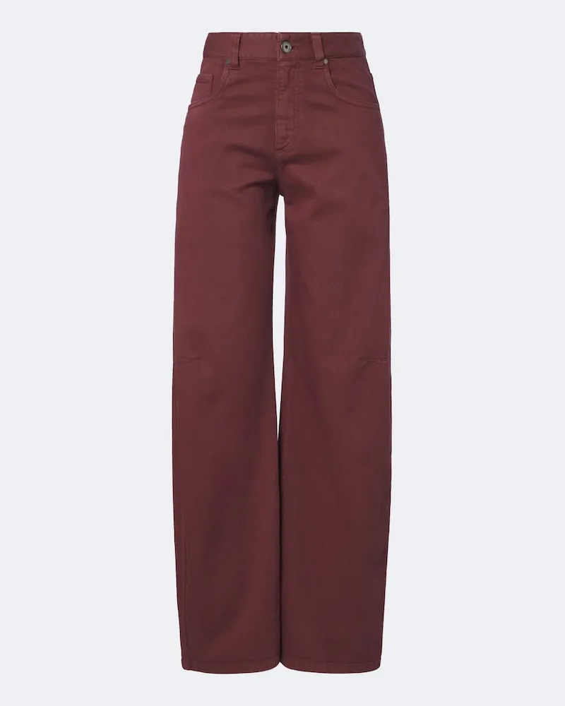 Brunello Cucinelli Jeans barrel Borgogna