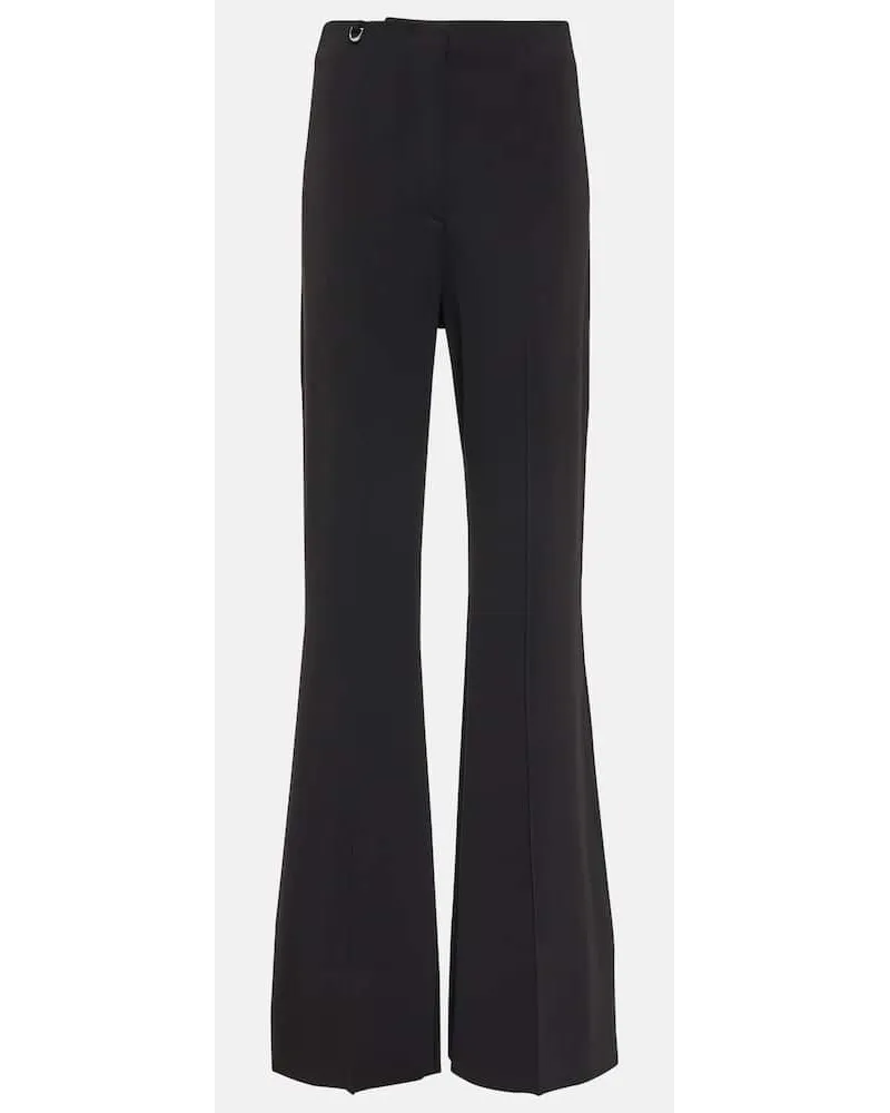 Jacquemus Pantaloni flared a vita alta Apollo Nero