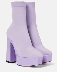 Jimmy Choo Stivaletti Giome 140 in maglia Viola