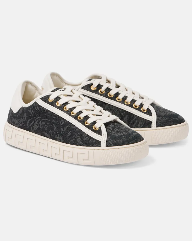 Versace Sneakers Baskets Barocco Greca Beige