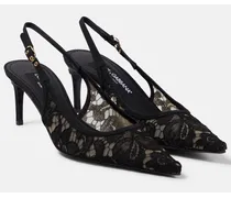 Pumps slingback in pizzo