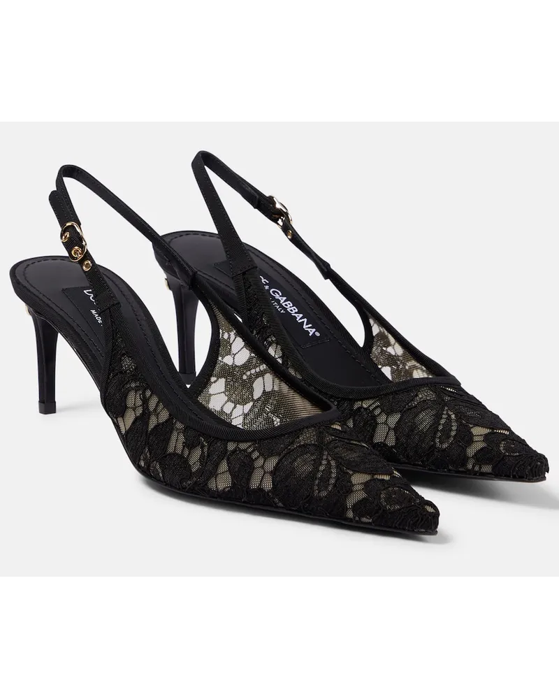Dolce & Gabbana Pumps slingback in pizzo Nero