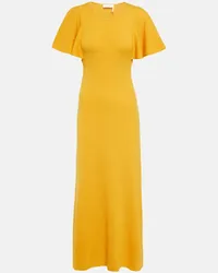 Chloé Chloé Abito midi in lana a coste Giallo