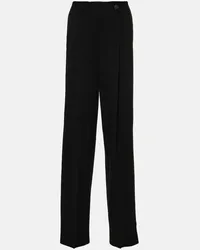 Max Mara Pantaloni Amedea in cady a gamba larga Nero