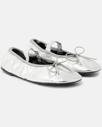 Proenza Schouler Ballerine in pelle metallizzata Argento