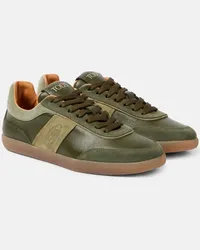 TOD'S Sneakers Tabs in pelle e suede Verde