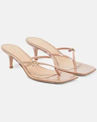 Gianvito Rossi Sandali infradito in vernice Beige