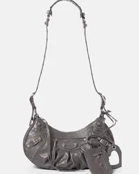 Balenciaga Borsa a spalla Le Cagole Small in pelle Grigio