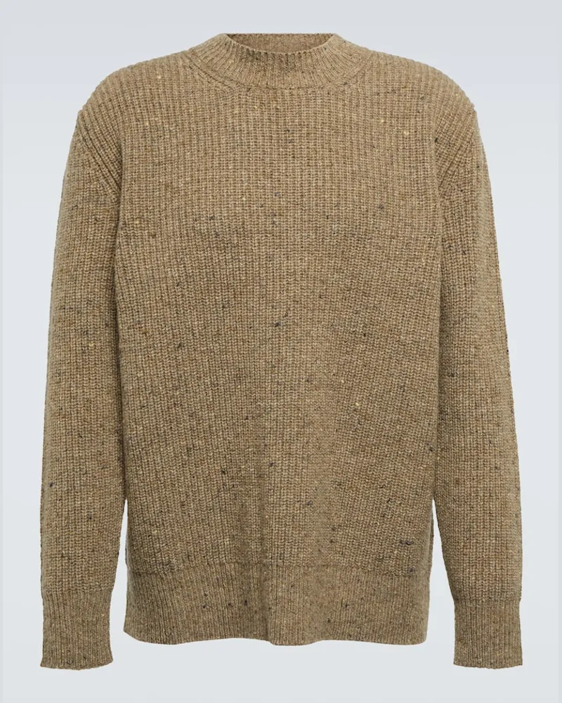 Maison Margiela Top in maglia di misto lana e cashmere Marrone