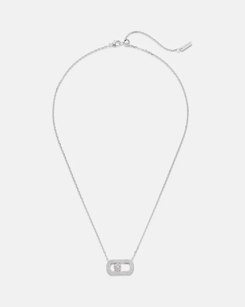 Messika Collana So Move in oro bianco 18kt con diamanti Argento