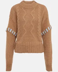 Bogner Pullover a trecce in lana e alpaca Marrone