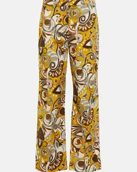 Max Mara Pantaloni Licia a gamba dritta Multicolore