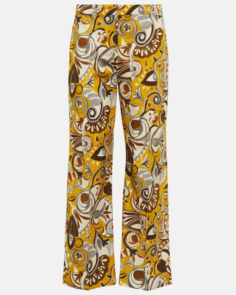 Max Mara Pantaloni Licia a gamba dritta Multicolore