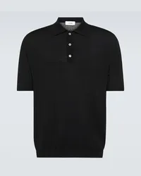 LARDINI Polo in lana, seta e cashmere Nero