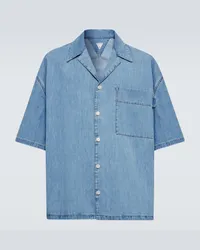 Bottega Veneta Camicia bowling di jeans Blu