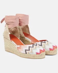 Missoni Espadrillas Eva 80 a zig-zag con zeppa Rosa