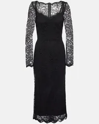 Dolce & Gabbana Abito midi in pizzo Nero