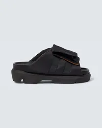 Sacai Slides in nylon Nero