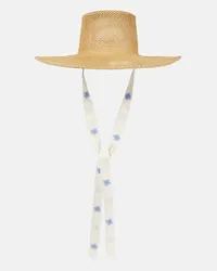 AGUA BENDITA Cappello in rafia Beige