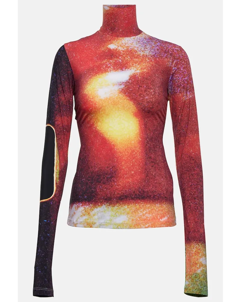 Maison Margiela Top dolcevita con stampa Multicolore