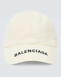 Balenciaga Cappello da baseball in cotone Bianco