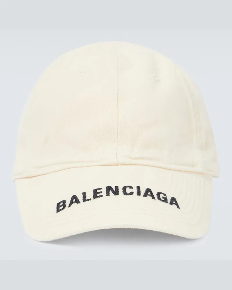 Balenciaga Cappello da baseball in cotone Bianco