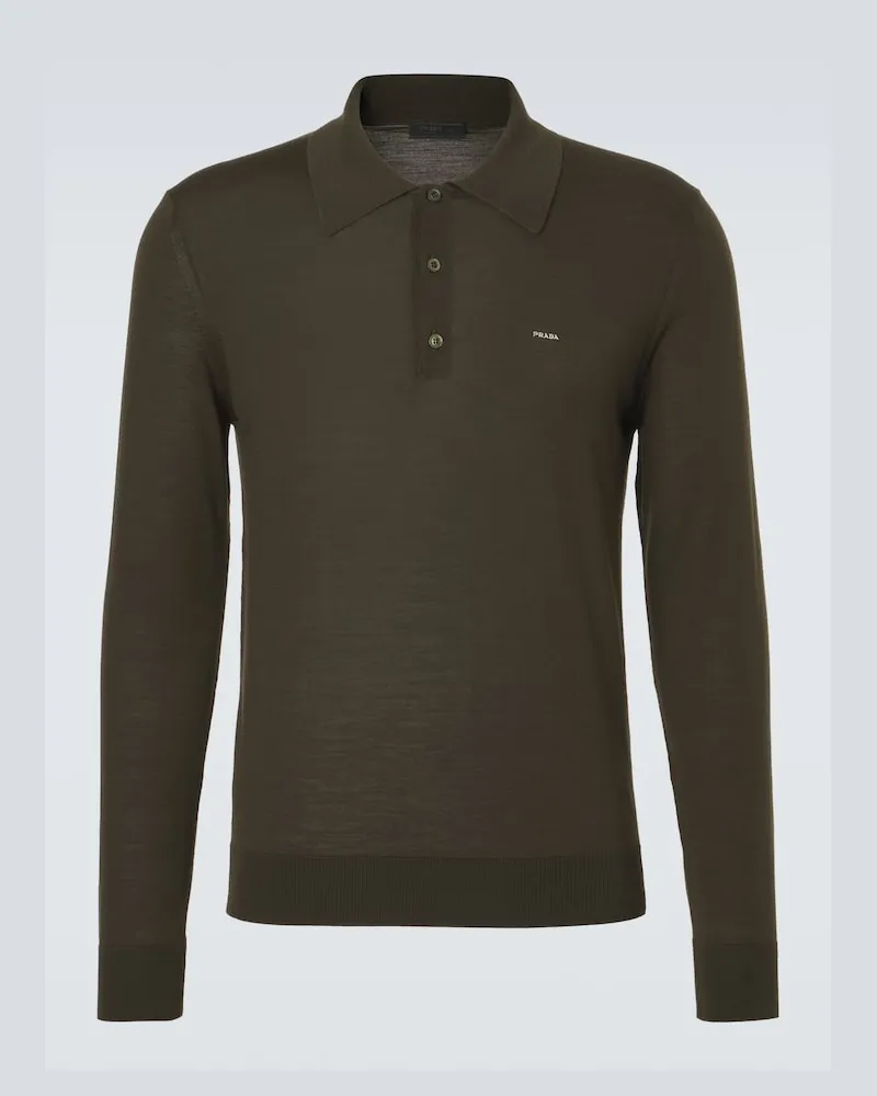 Prada Polo in lana vergine Verde
