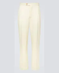 King & Tuckfield Pantaloni in lana Bianco