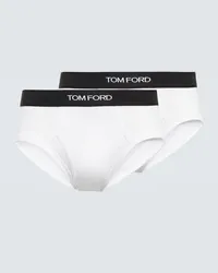 Tom Ford Set di 2 slip in misto cotone Bianco