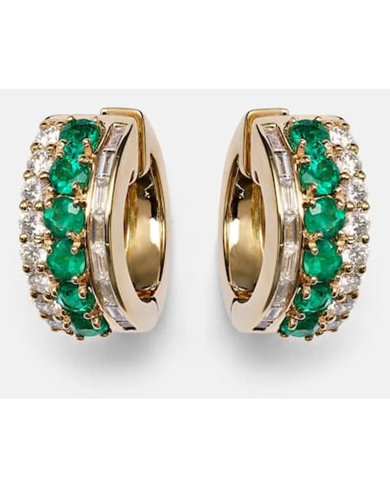 ANITA KO Orecchini Lola in oro 18kt con smeraldi e diamanti Oro