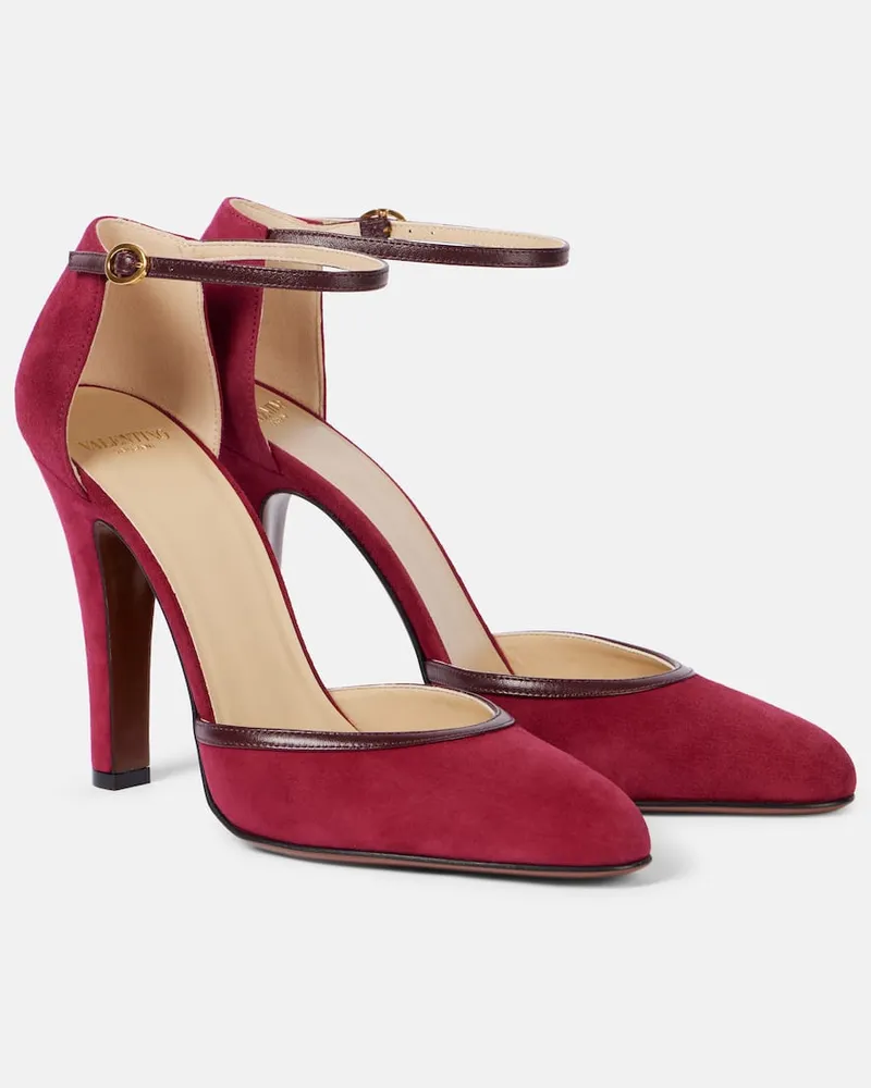Valentino Garavani Pumps Hi Dolly 105 in suede Rosso