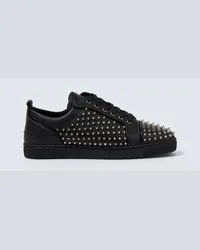 Christian Louboutin Sneakers Louis Spikes Junior in pelle con borchie Nero