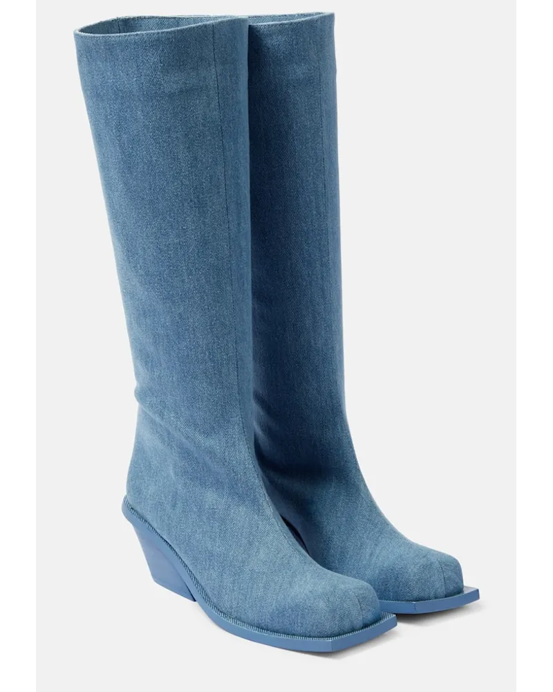 Gia Borghini Stivali Blondine in denim Blu