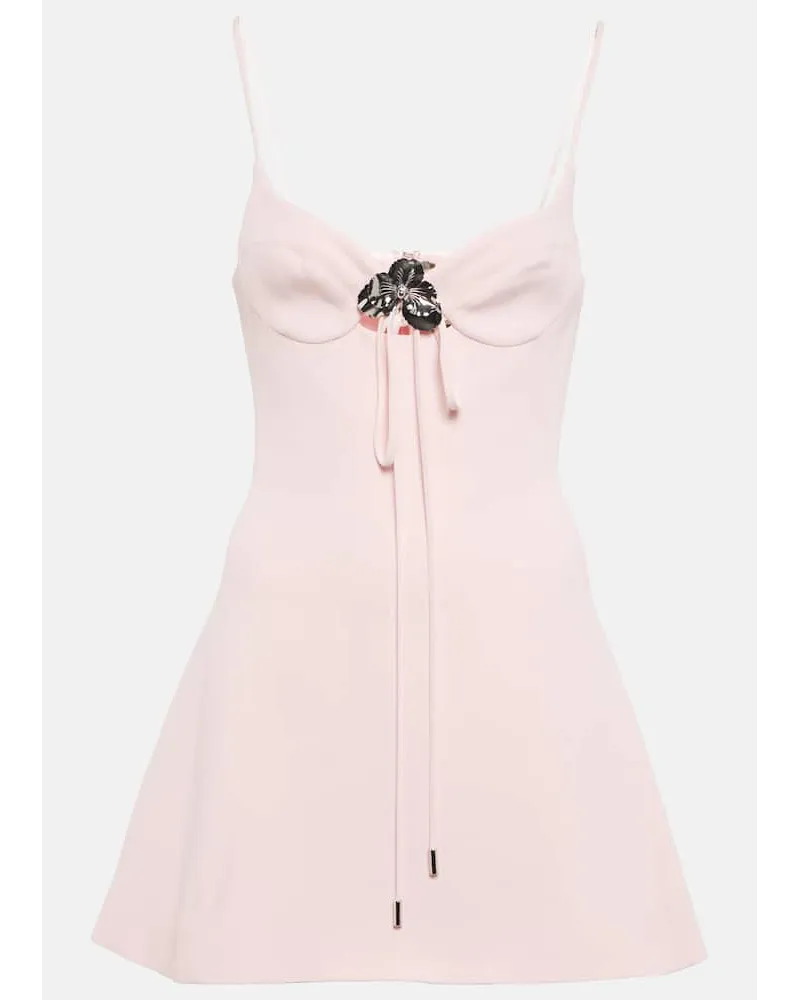 David Koma Miniabito con decorazioni Rosa